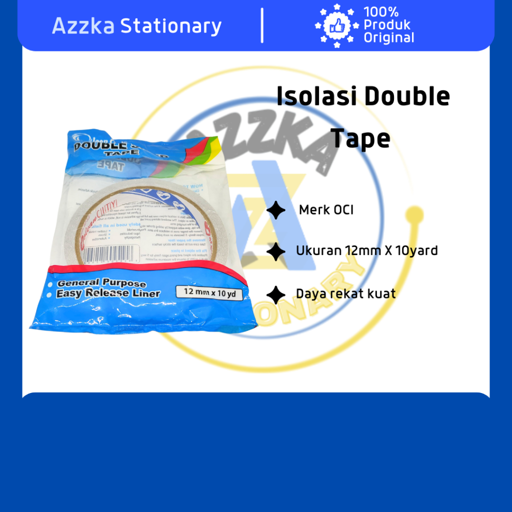 

Isolasi Double Tape OCI 12mm/ 1/2inch