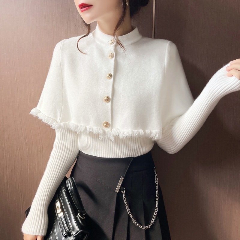 ARAYA Atasan Wanita Rumbai Korea Sweater Rajut Lengan Panjang | Baju Atasan Wanita Rumbai Dada | Ata