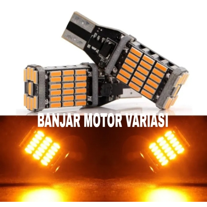 BANJAR MOTOR 2 PCS Lampu Dajjal Mobil Motor T10 T15 45 SMD Untuk Sein Senja Kota Super Terang Lampu 