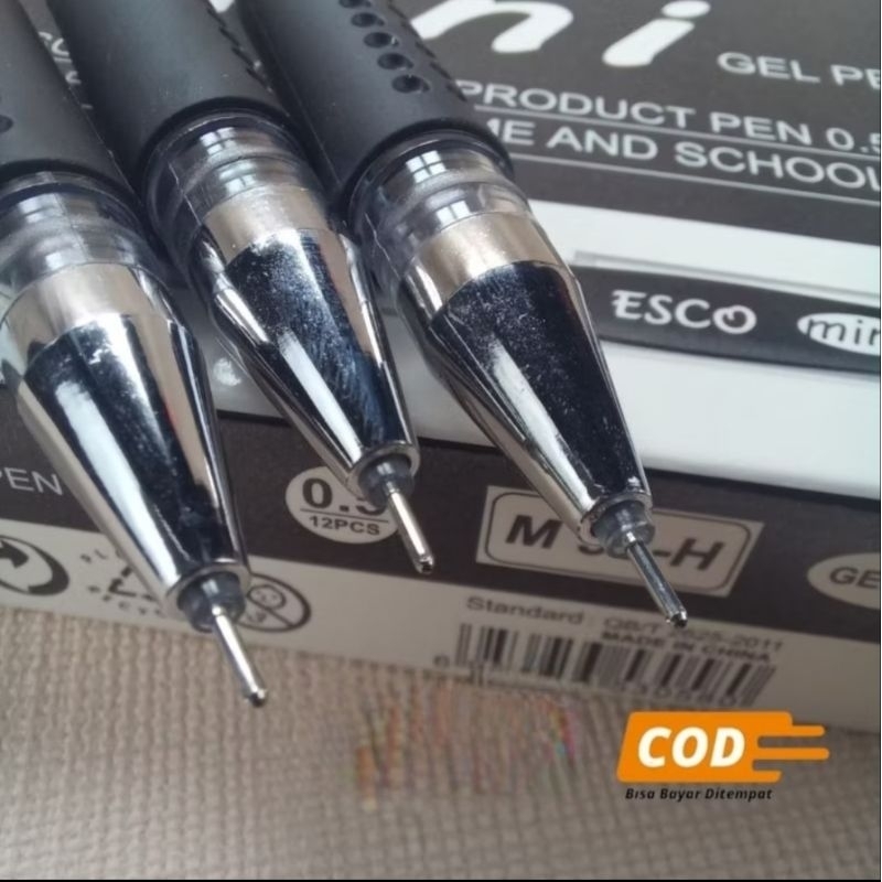 

{12 pcs } ESCO MINI PULPEN GELL 0.5 mm/ PENGELL MINI