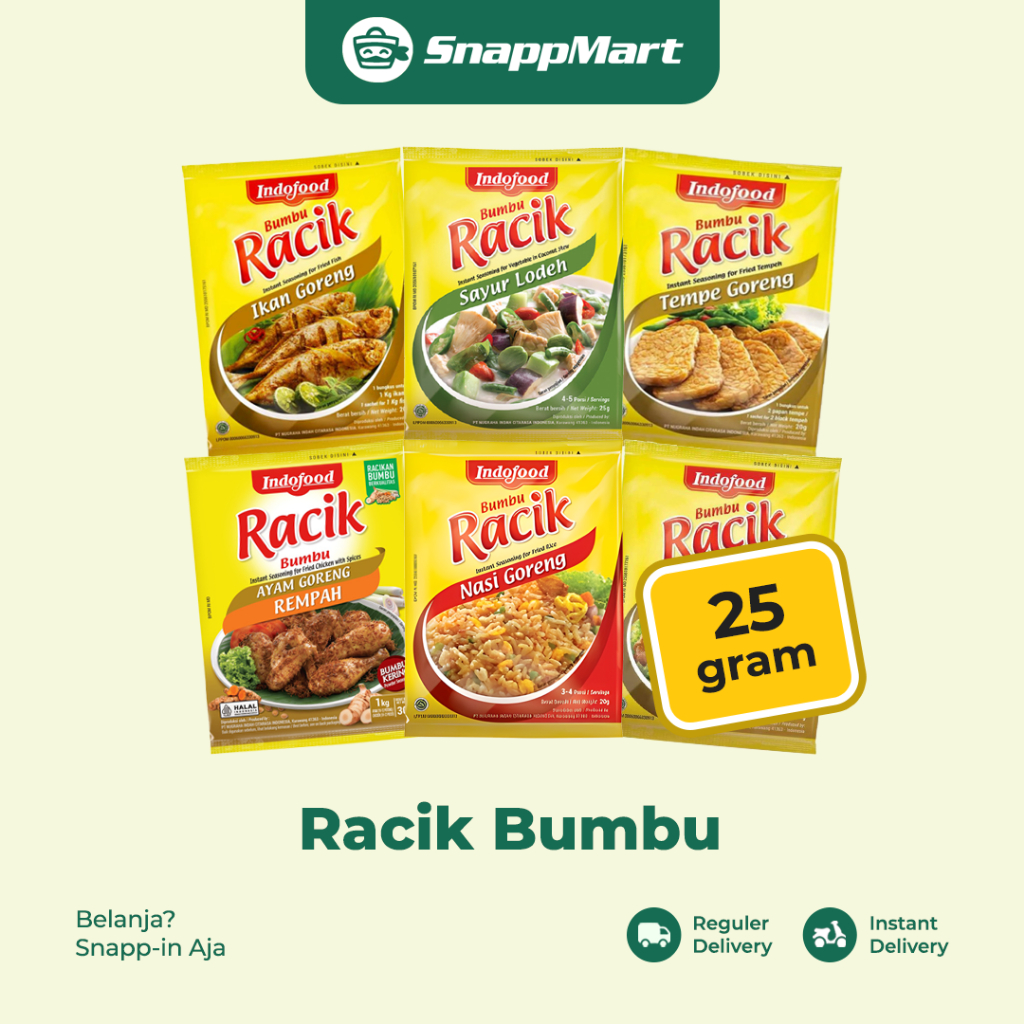 

Racik Bumbu Ikan Lodeh Tempe Ayam Nasi Goreng (1 pcs) - REGULER / INSTANT / SAMEDAY - Bahan Masak & Bumbu