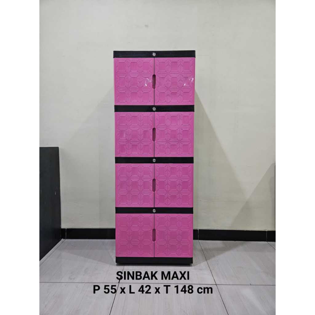 Lemari Plastik 4 Susun Merk Sinbak/Lemari Plastik Jumbo 4 Susun Termurah
