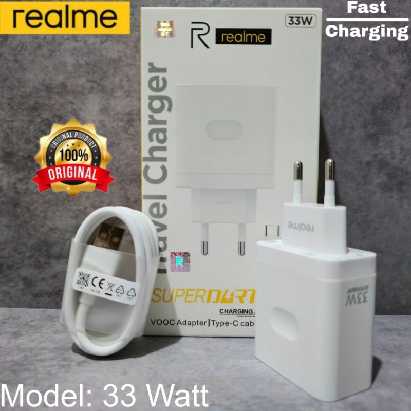 Charger Realme VOOC USB To Type C 33W/33 Watt Original Product 100% Super Dart Fast Charging
