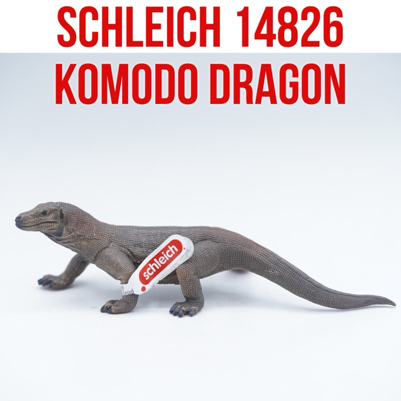Schleich 14826 Komodo Dragon Biawak Komodo Varanus Komodoensis Mainan Figure Binatang Miniature Hewa