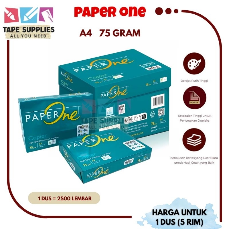 

(INSTANT) Kertas Print Fotocopy Paperone HVS A4 75 gr