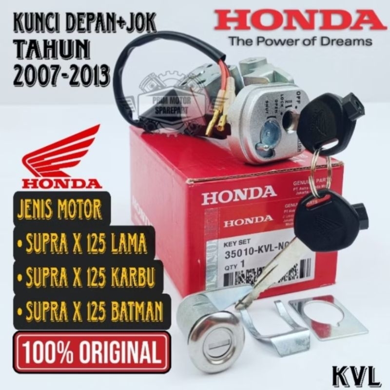 KUNCI KONTAK SUPRA X 125 LAMA, SUPRA X 125 KARBU, SUPRA X 125 BATMAN KODE KVL HONDA AHM