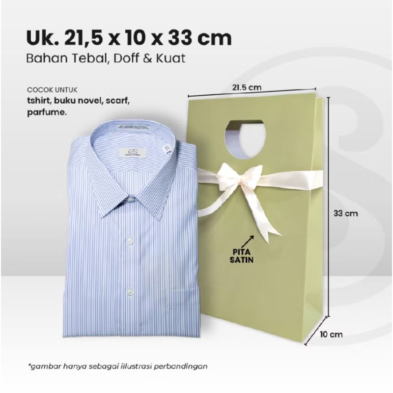 

Paper Bag Premium Kantong Kado Tebal Uk. 21.5 X 11 X 33 Cm