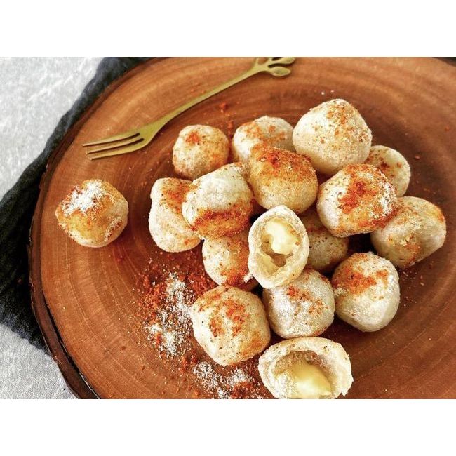 

Cimol Ayam Pedas Mentah,keju mozarella isi 20