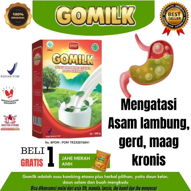 

[FREE HADIAH] GOMILK 200g SUSU KAMBING ETAWA MENGATASI ASAM LAMBUNG MAAG GERD 100% ORIGINAL