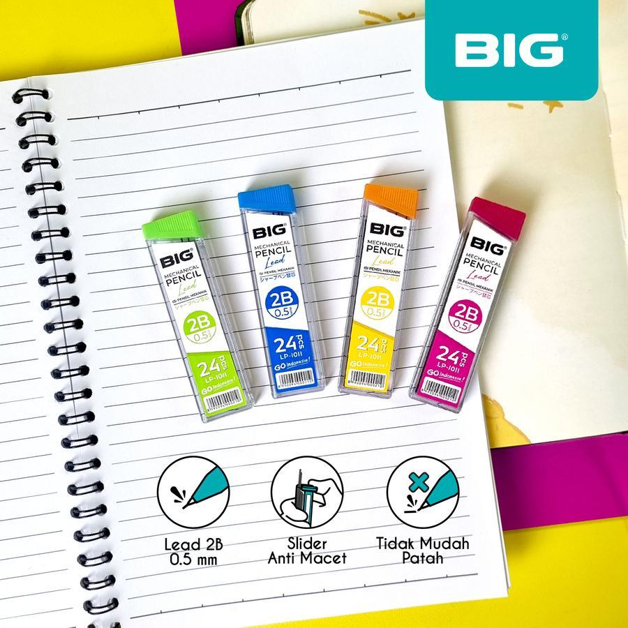 

BIG Isi Pensil Mekanik Refill Pencil Lead Ecer / Mechanical Pencil Lead / 2B 0,5 MM LP-1011
