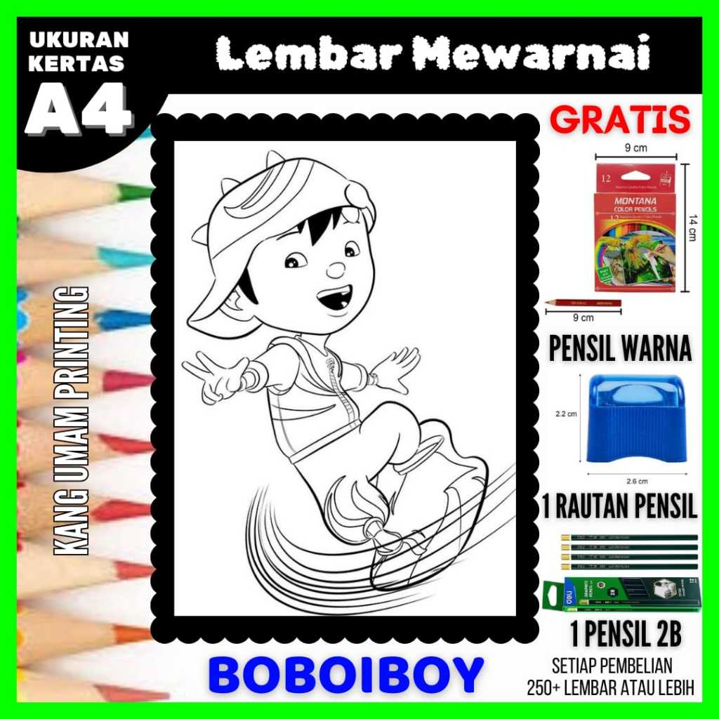 Lembar Mewarnai Gambar Boboiboy Untuk Semua Usia Bagian 03, Gambar Sketsa, Kertas Mewarnai, Drawing