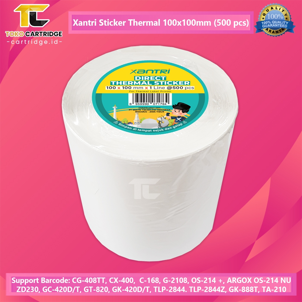 

Kertas Resi Label Thermal Barcode 100x100 100x150 78x100 Roll 500pcs