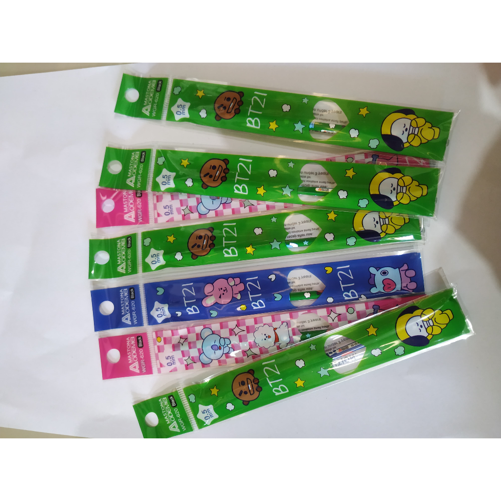 

BT21 Reffil Gel isi 20 Pcs/ mata pena 0,50/0.38/ isi bulpen