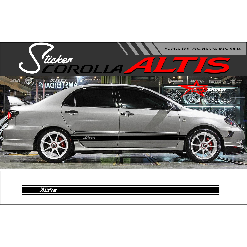 Sticker Toyota Corolla Altis Variasi Sticker Corolla Altis