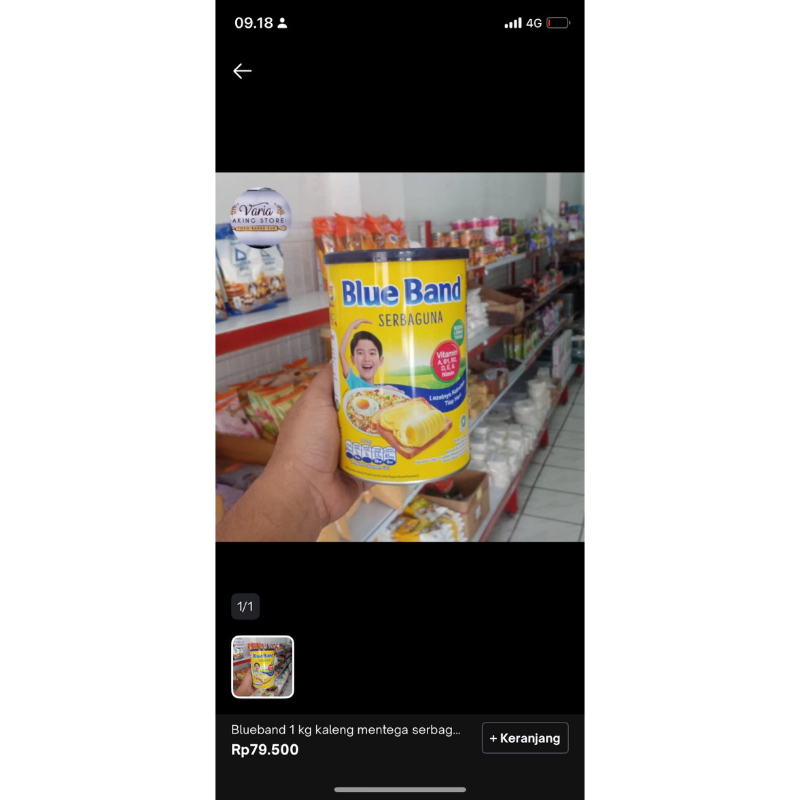 

Blueband 1 kg kaleng mentega serbaguna serbaguna blue band can tin butter margarin margarine bater promo