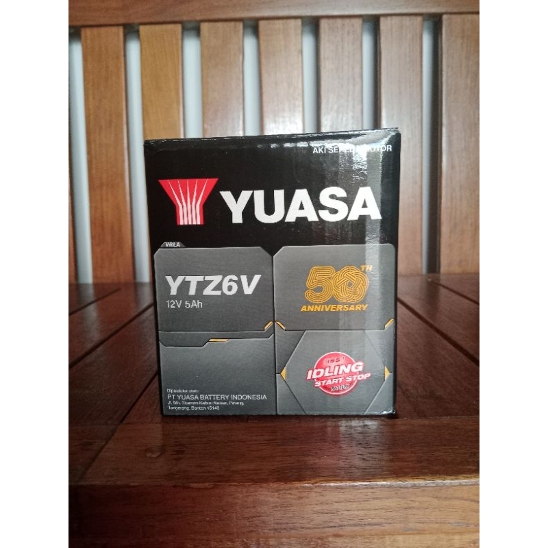 Aki Motor Honda CB150R, CBR 150, Vario 125 YTZ6V Yuasa MF aki kering