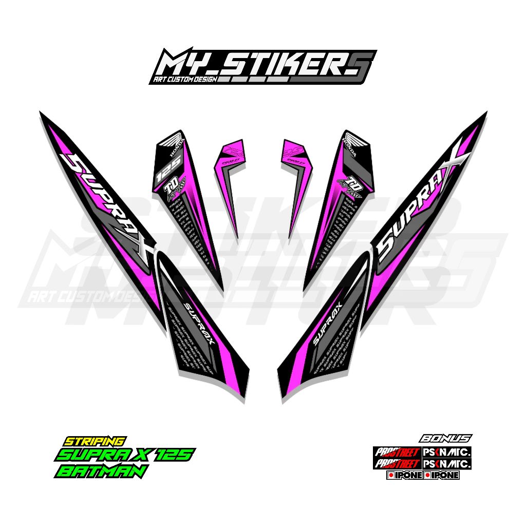 Striping Supra X 125 Injection Malaysia / Honda Wave Malaysia / Honda Wave Thailand / VIetnam / Supr
