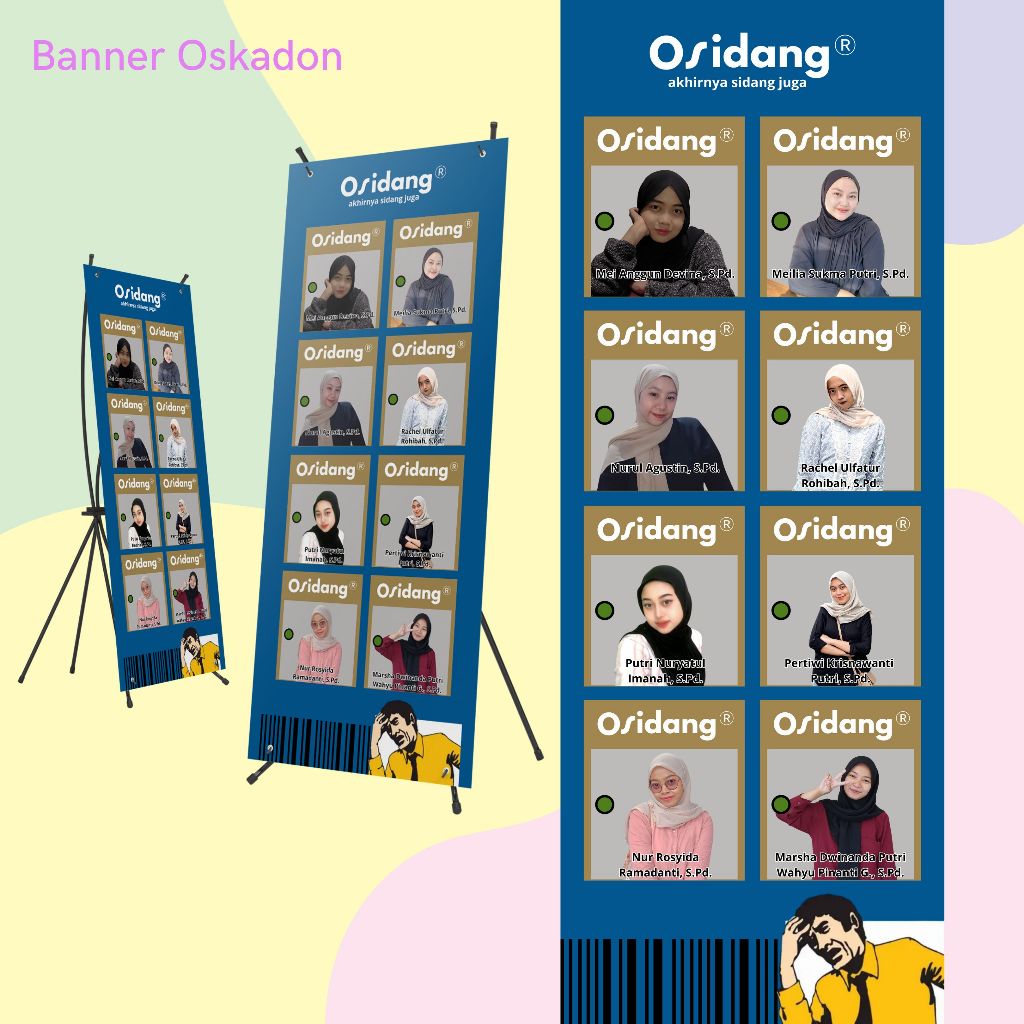 CETAK BANNER WISUDA OSKADON [X-BANNER UKURAN 160x60]