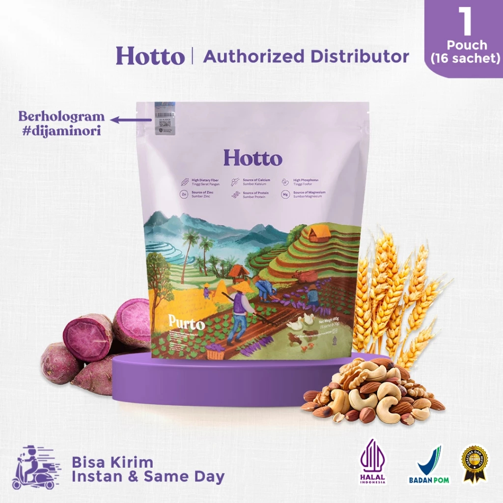 

Hotto PURTO & Hotto MAME - Hoto Multigrain Sachet Original Untuk Kesehatan & Lambung