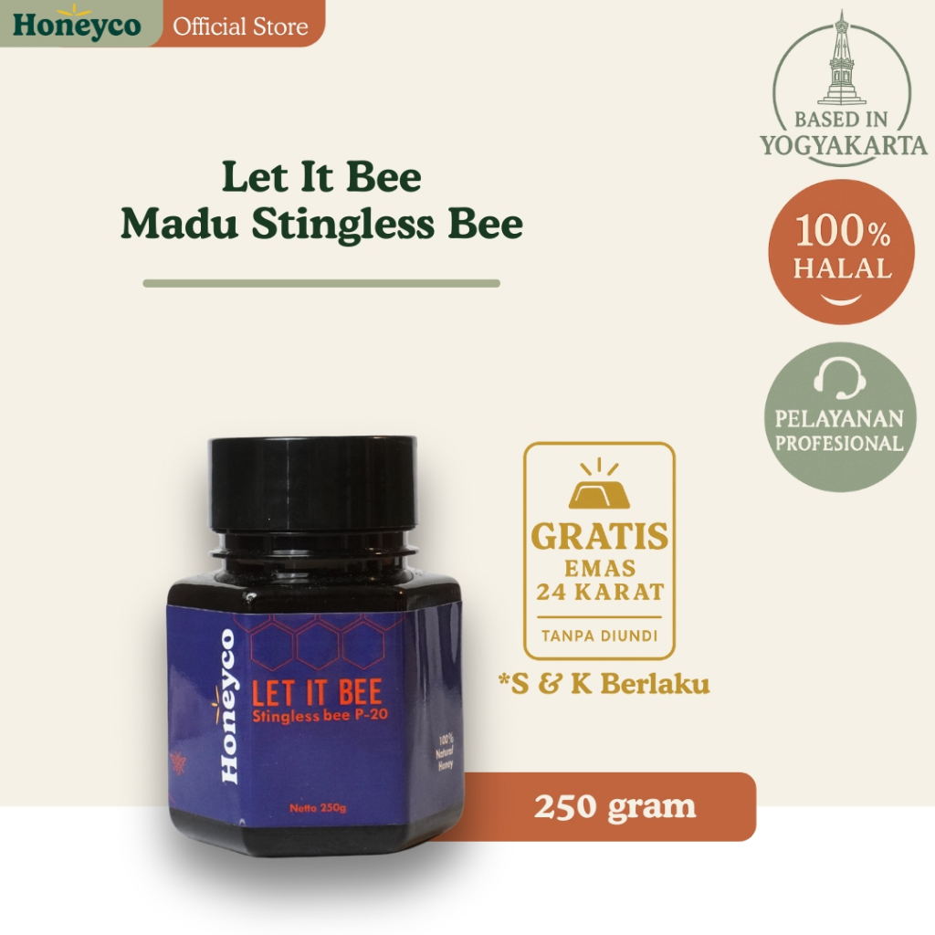 

Honeyco Propolis Plus Madu Klanceng (Stingless Bee) Let It Bee - 250gr