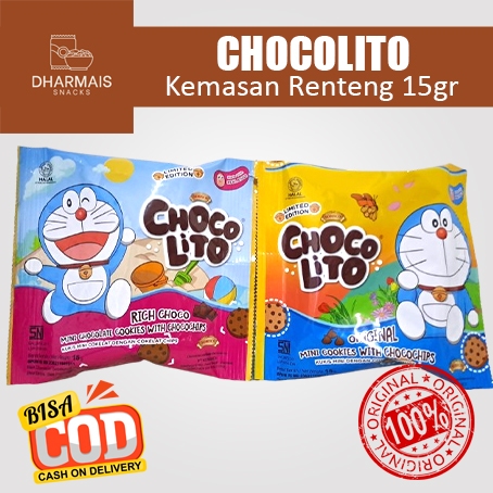 

Choco Lito Mini Cookies 1 Pack Isi 10 pcs @15gr - DHARMAIS SNACK
