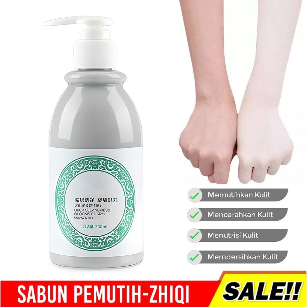 Lumpur Vulkanik Body Wash Sabun Whitening Volcanic Mud Body Wash Pemutih Kulit Seluruh Tubuh Zhiqi