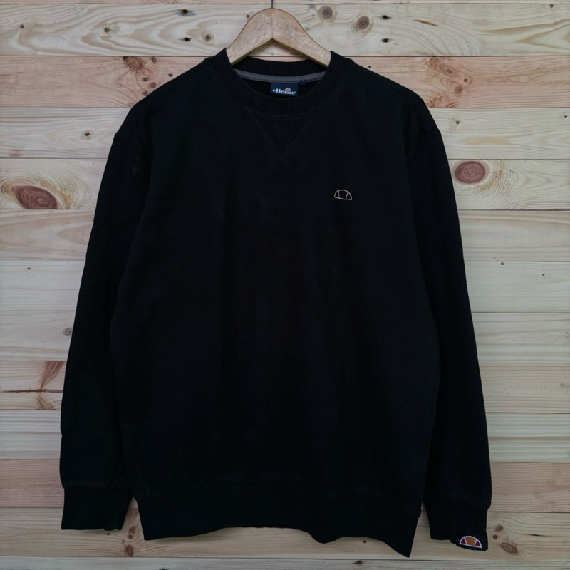 Crewneck Hoodie Ellese Black On Black Originals - Second Very Good Condition Untuk Pria & Wanita