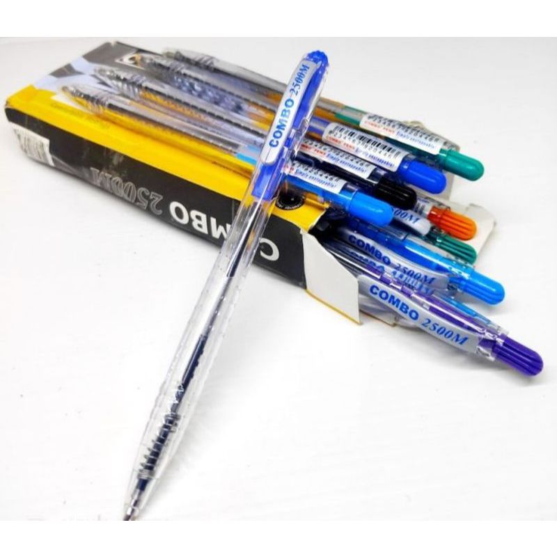 

Pulpen Cetek / Ball Pen / Bolpoin / Ballpoint / Bolpen / Pen Plastik Combo 2500M - 1pcs