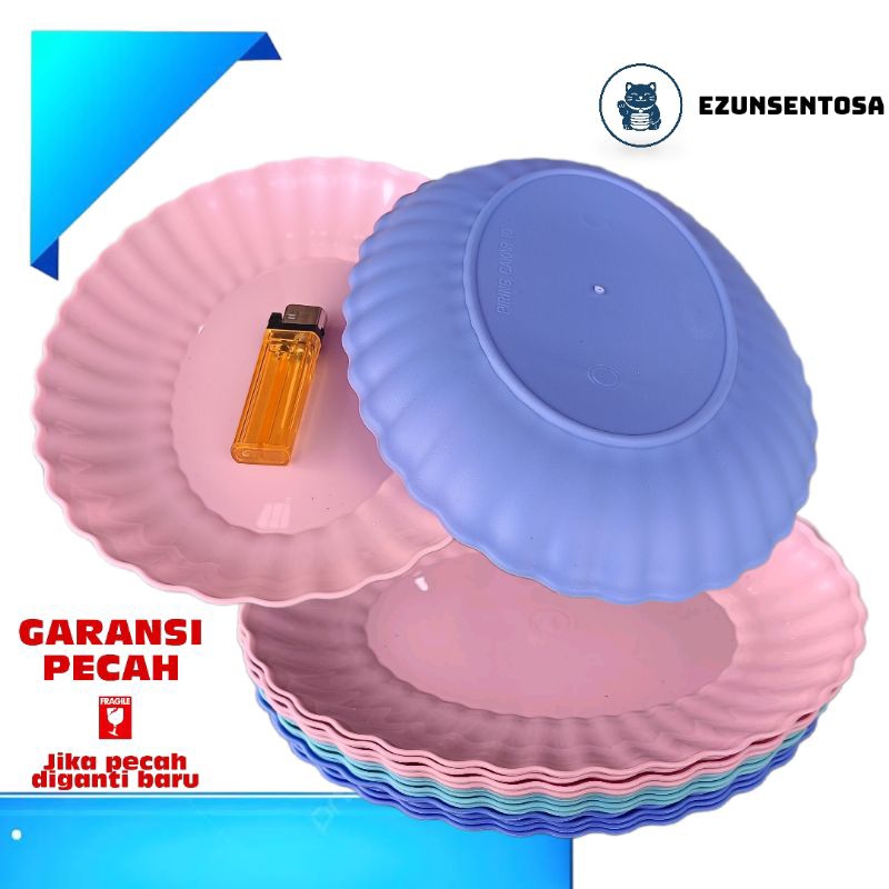 (12 pcs) Piring Kerang Plastik Kerang Piring Saji Piring Murah Piring Kerang Cakar 10