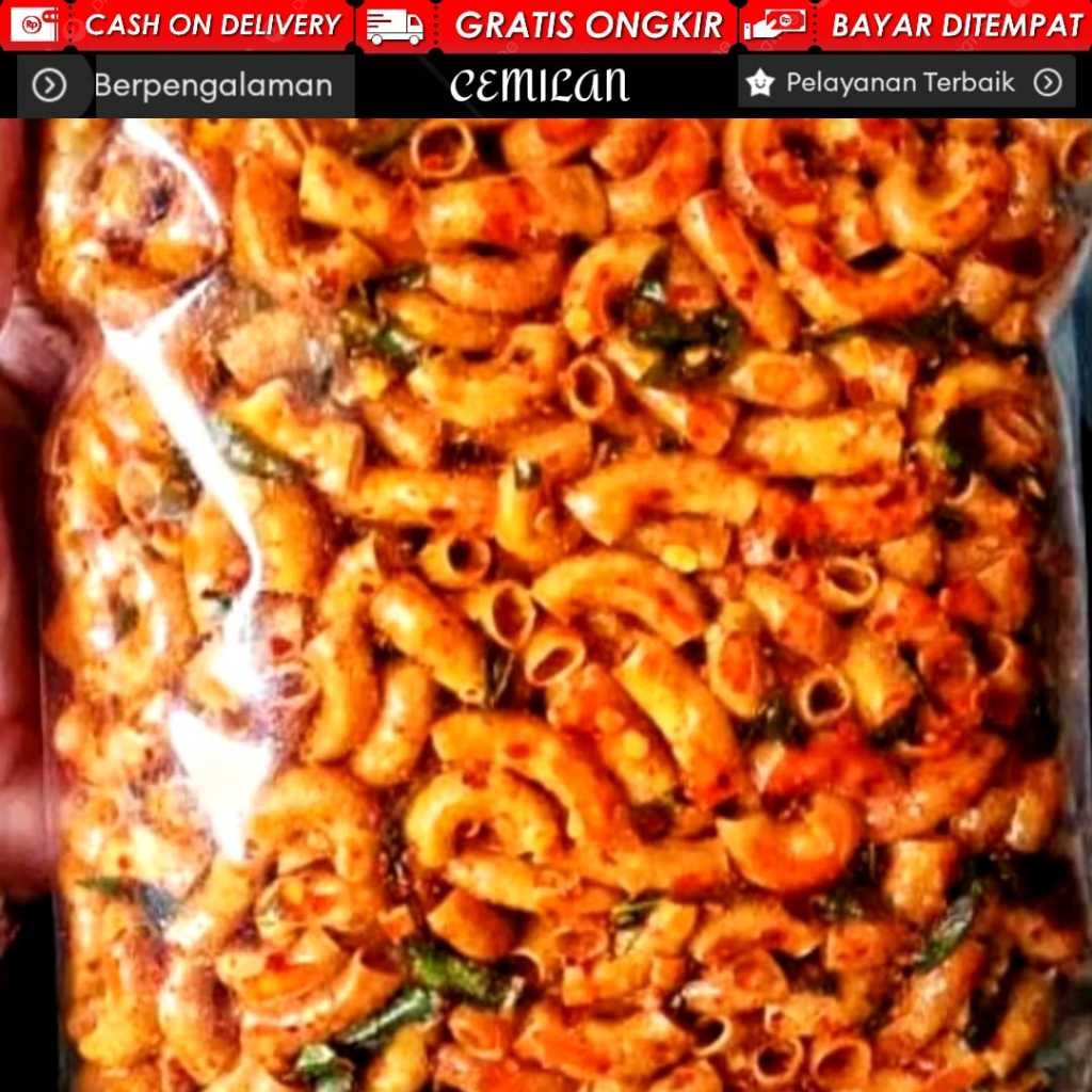 

Makaroni Pedas Daun Jeruk 250gr - Makanan Pedas dengan Aroma Segar Daun Jeruk Camilan Makanan Snacks
