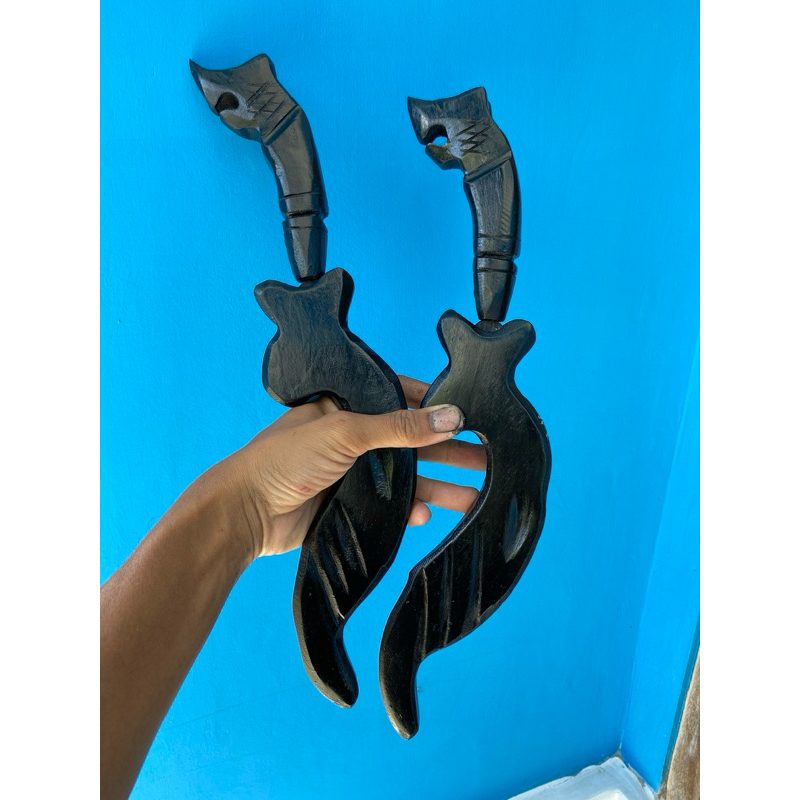 warangka kujang warna hitam bilah kodenan pjg 40cm