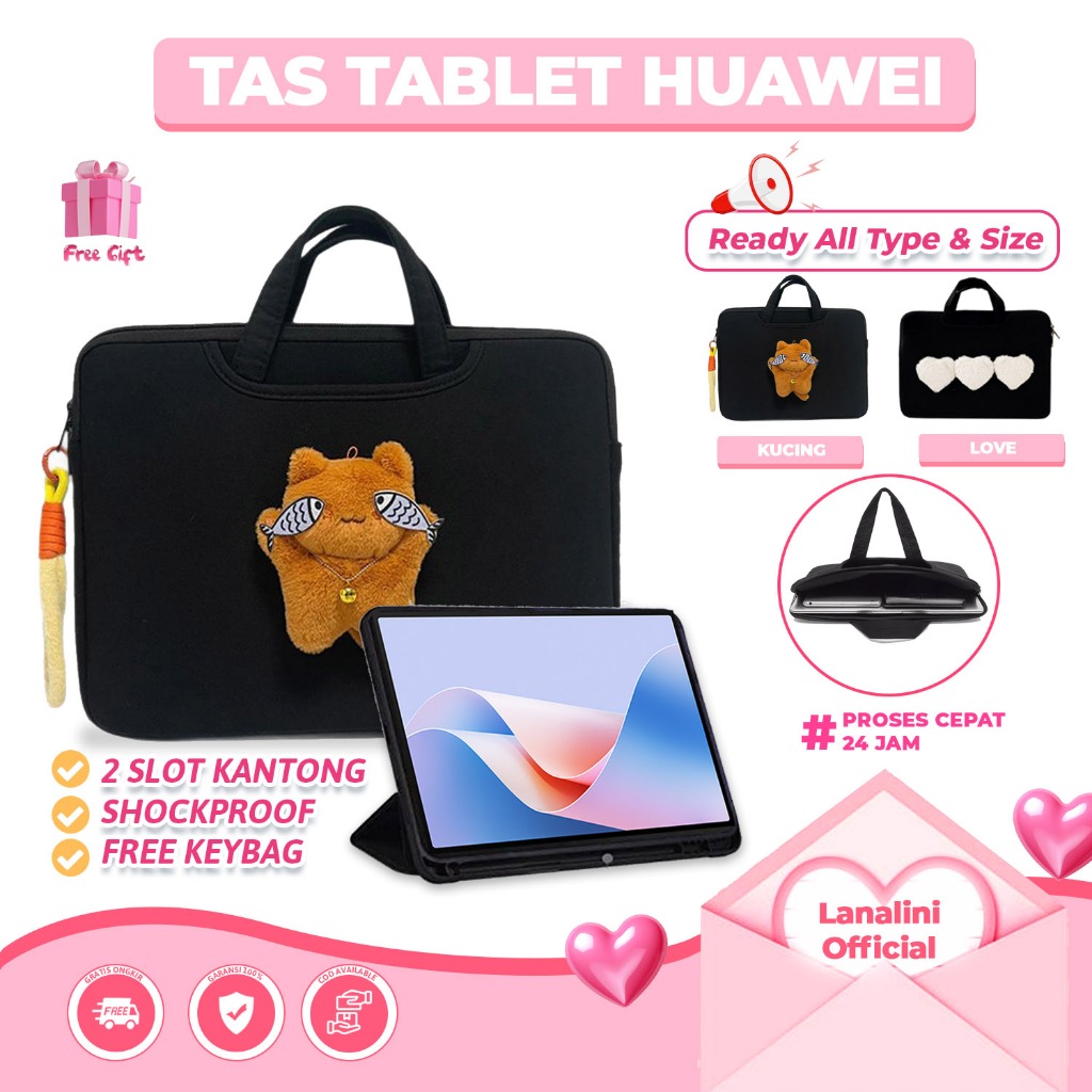 Tas Case Tab Huawei Matepad Air 11 Papermatte T8 T10 SE R T10S 10.4 10.8 8 Inch Kids Tablet Bag Tali