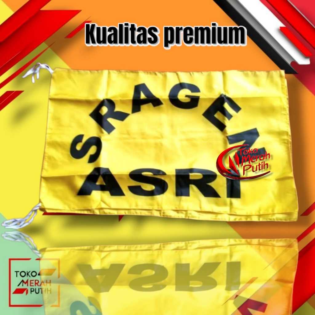 Bendera SRAGEN ASRI ukuran 60x90cm kualitas premium