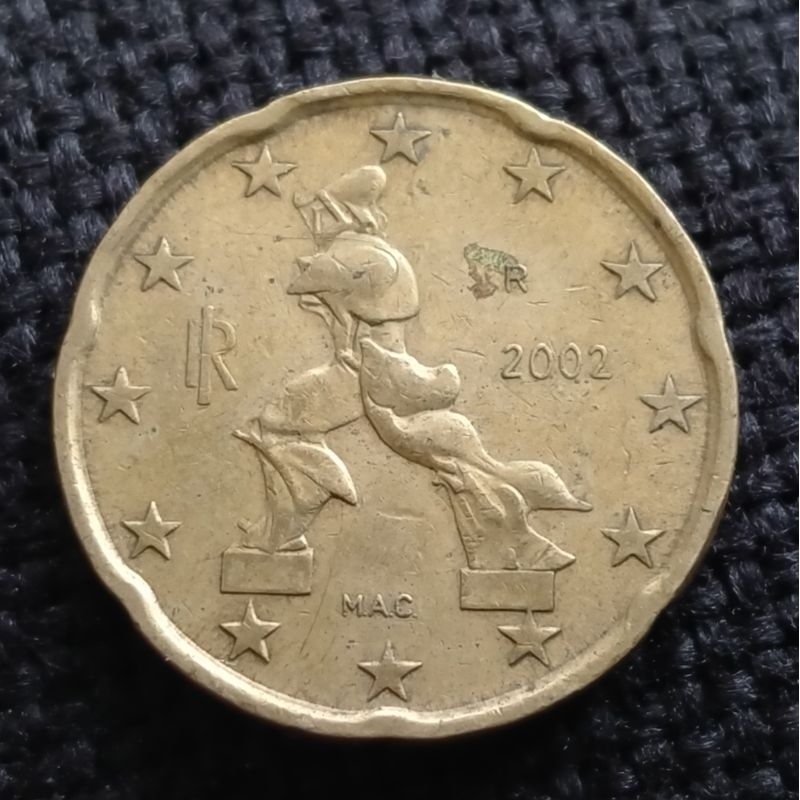 Koin Kuno Italia 20 Euro Cent (tahun acak) | Koin Asing Mancanegara