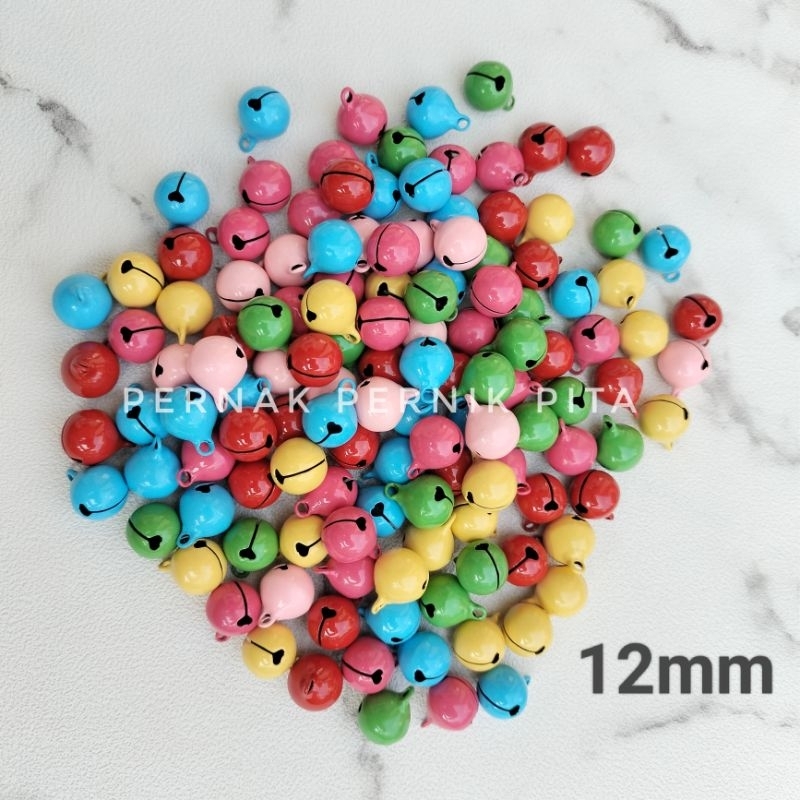 Lonceng Warna Warni 12mm- Bell Klintingan Krincingan DIY Kalung Kucing Anabul Gantungan HP