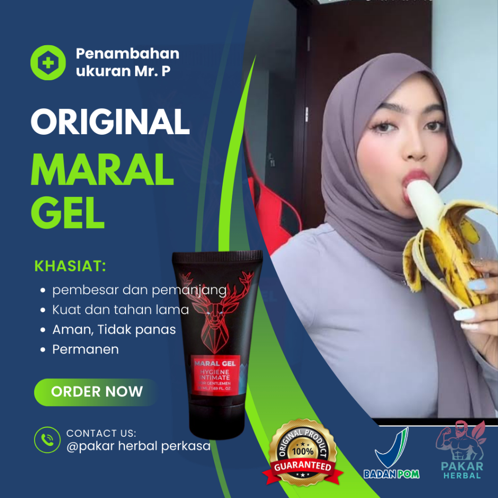 MARAL GEL ASLI ORIGINAL PEMBESAR KELAMIN PRIA BPOM RESMI