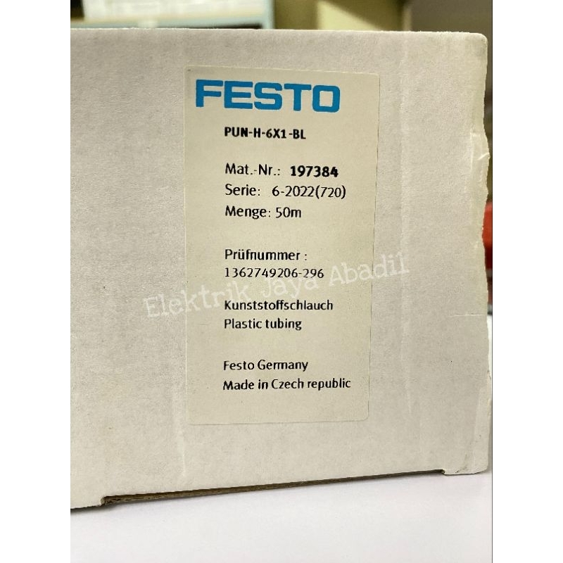 Selang PU Festo 6mm Selang Festo 6mm Selang P.U Festo PUN-H 6mm PUN H