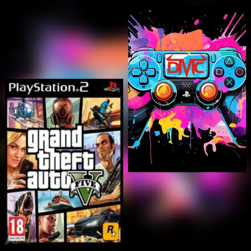 KASET PS2 FAT DAN SLIM GTA V GRAN THEFT AUTO PS 2 KASET TULIS SPIDOL.