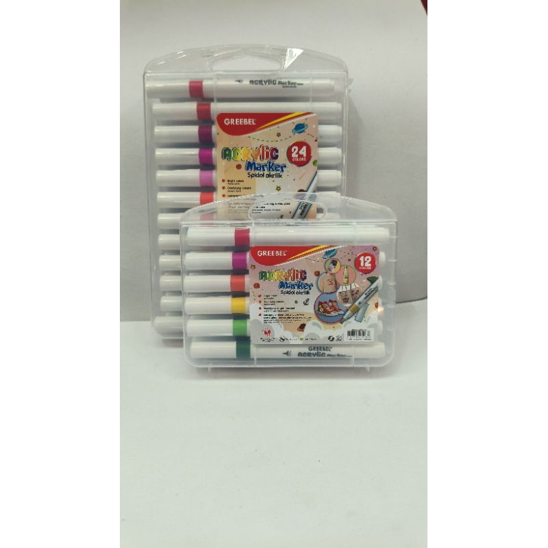 

GREEBEL ACRILIC MARKER (spidol akrilik) 12 & 24 warna / pcs