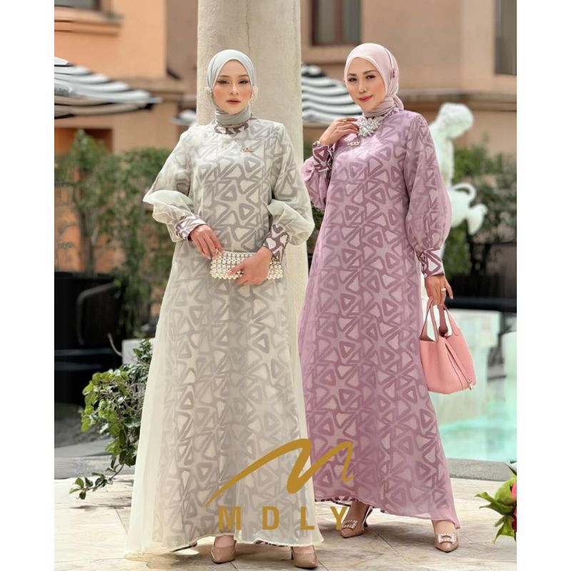 READY Gasany Dress Muslimah | Dress Organza Motif terbaru Rekomendasi