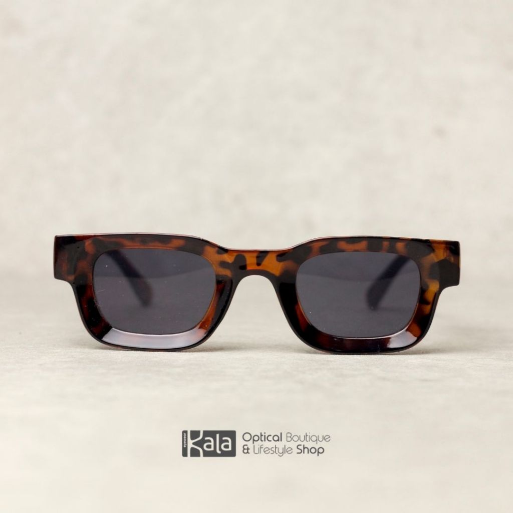 GRATIS BOX KACAMATA & LAP | Richard - Leopard - Kacamata Hitam Pria wanita Kacamata Gaya Fashion Ske