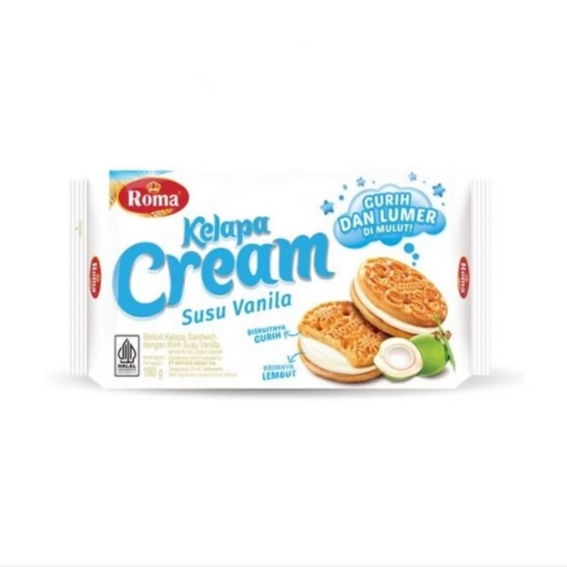 

Roma Biskuit Kelapa Cream Susu Vanilla 180 gr
