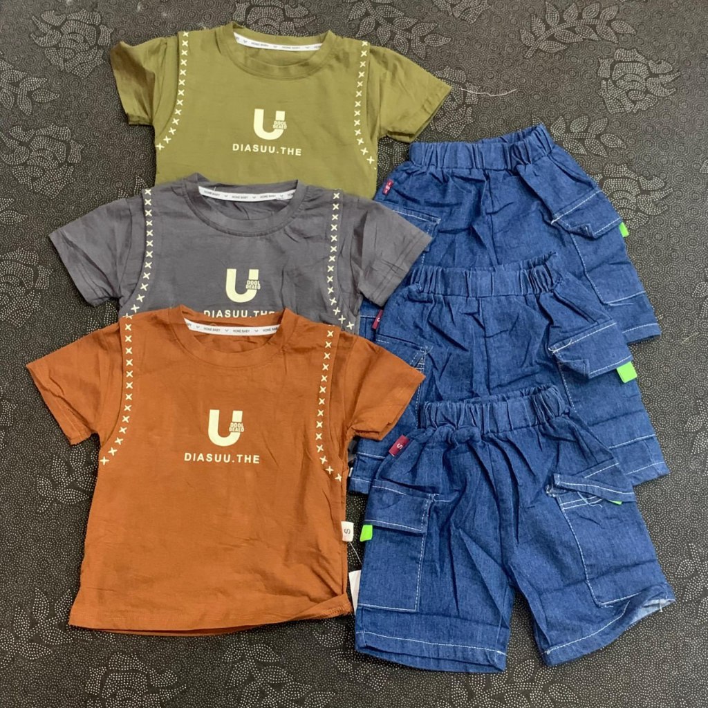 TUFLA KIDS - SERI 1 SETELAN ANAK BAYI LAKI-LAKI JEANS CHINOS COTTON