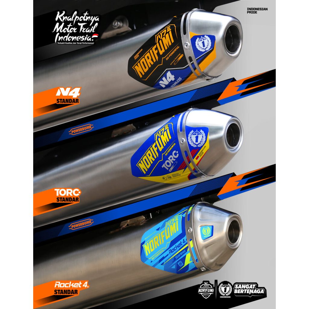 KNALPOT NORIFUMI ORIGINAL 100% / NOTIFUMI NOCTUS T5,T3,RV1,RV1 GRIDZ, ROCKET 4SS, ROCKET 4SS BORE UP