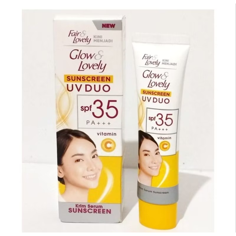 fair and lovely facial wash 100gr / glow & lovely vit c kuning|sunscreen cream spf35