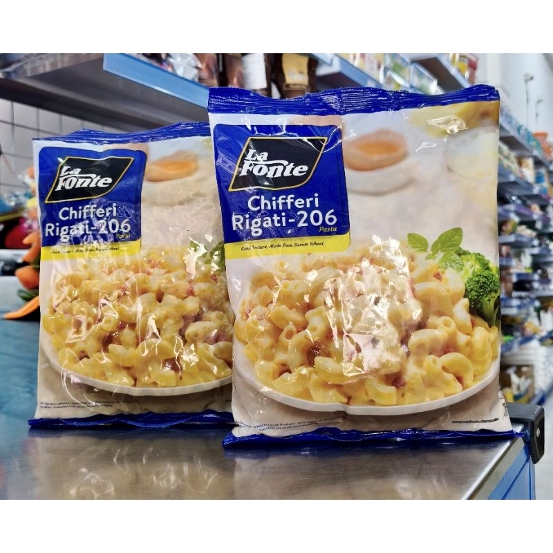 La Fonte Chifferi Rigati-206 500gr/Pasta La Fonte/Makaroni Pipa 500gr/Macaroni Elbow Lafonte Chiffer