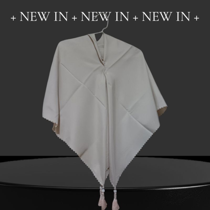 PL jilbab segiempat cream