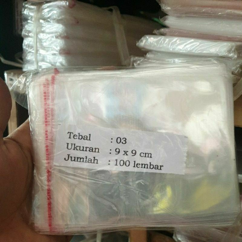 

opp lebar 9cm ketebalan 03 isi 100lembar
