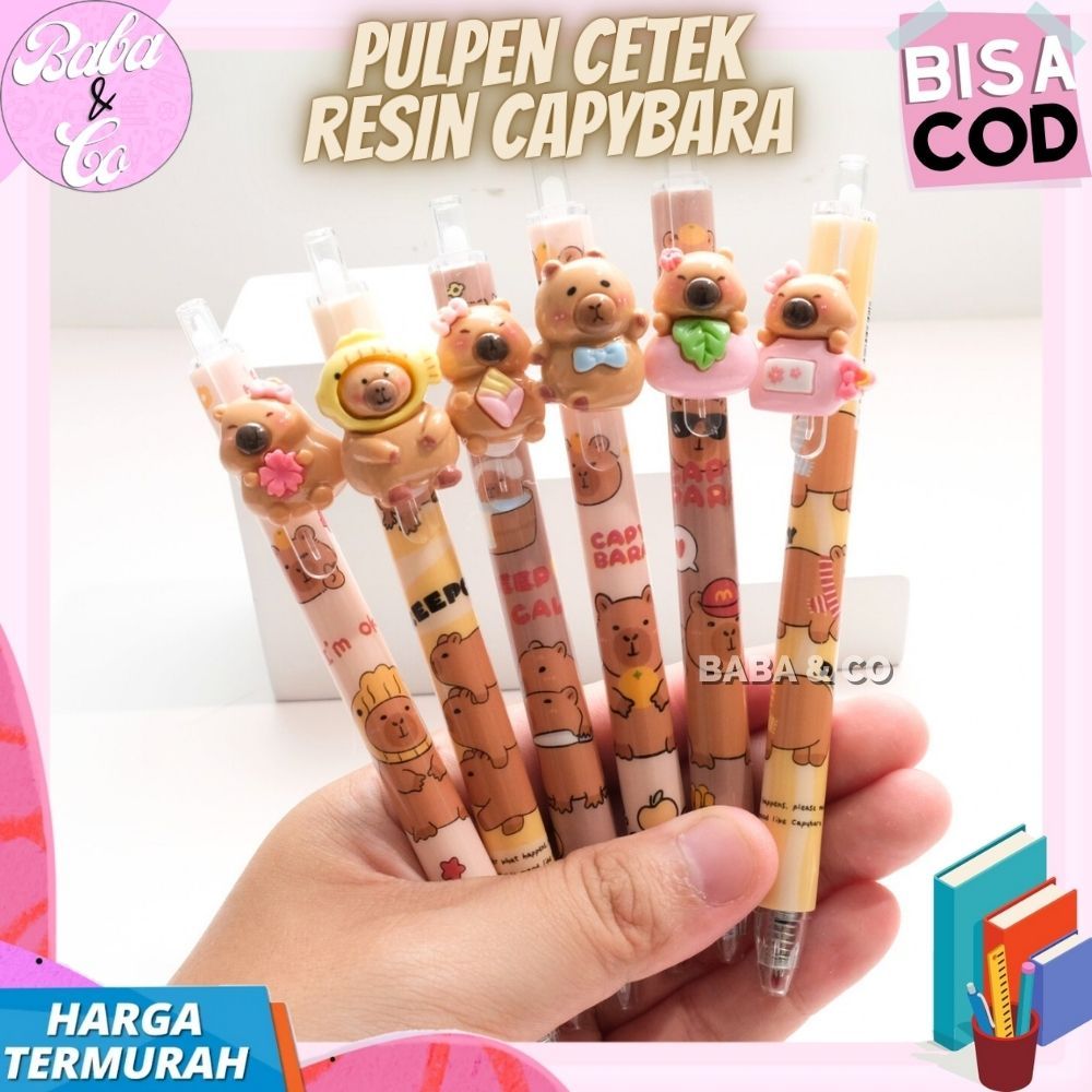 

PULPEN CETEK RESIN CAPYBARA PEN CAYBARA MEKANIK CETEK PEN CETEK RESIN CAPYBARA IMUT UNIK LUCU READY COD