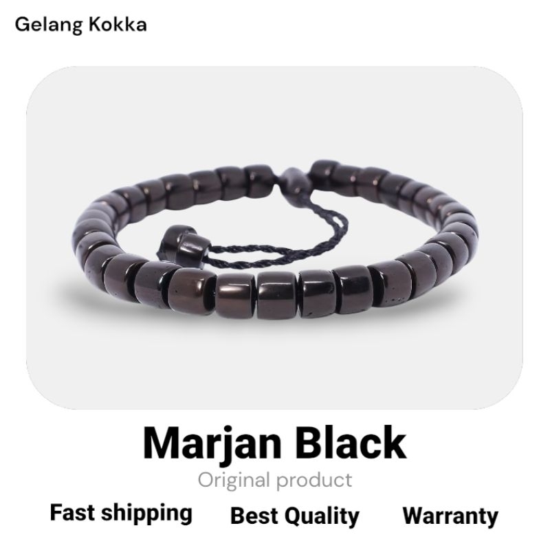 Tasbih Kokka Original 33 Butir Hitam Elegan gelang santri